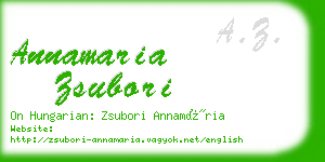 annamaria zsubori business card